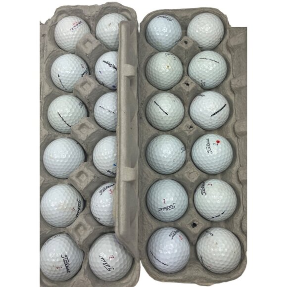 Titleist Golf Balls Pre-Owned Assorted Numbers & Markings Set Of 24 95b - Picture 4 of 4
